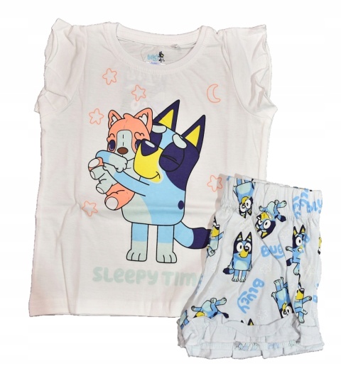 Piżama Bingo i Bluey dziecięca letnia bawełniana dziewczęca piesek 92