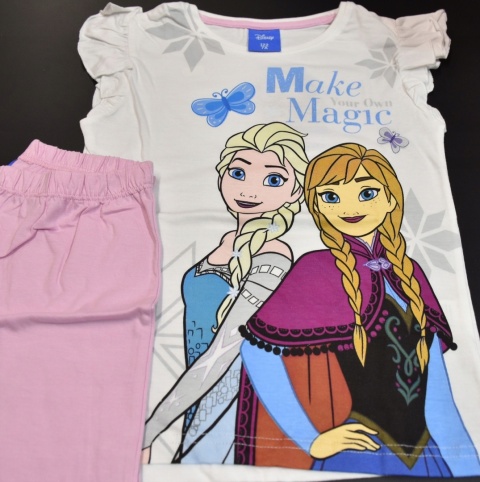 Piżama KRAINA LODU FROZEN dziecięca letnia bawełniana dziewczęca 122