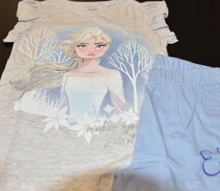 Piżama KRAINA LODU FROZEN dziecięca letnia bawełniana dziewczęca 122
