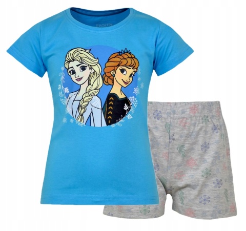 Piżama KRAINA LODU FROZEN dziecięca letnia bawełniana dziewczęca 128