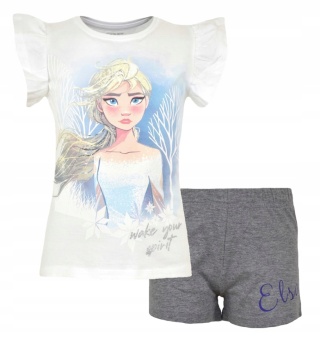 Piżama KRAINA LODU FROZEN dziecięca letnia bawełniana dziewczęca 134
