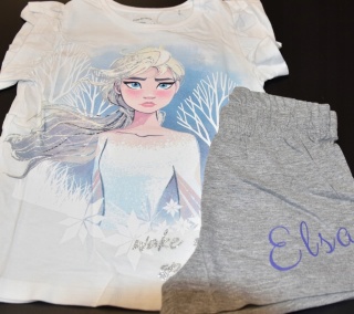 Piżama KRAINA LODU FROZEN dziecięca letnia bawełniana dziewczęca 134