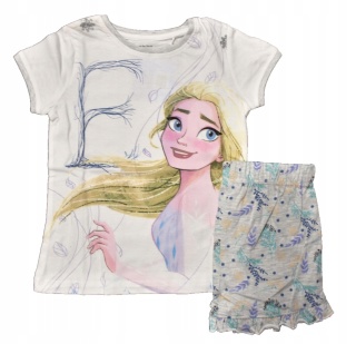 Piżama KRAINA LODU FROZEN dziecięca letnia bawełniana dziewczęca 134