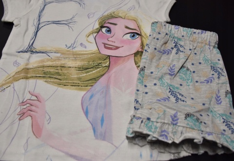 Piżama KRAINA LODU FROZEN dziecięca letnia bawełniana dziewczęca 134