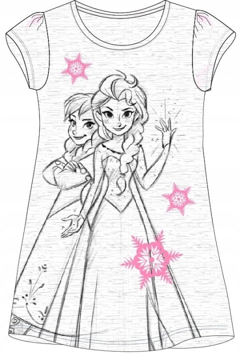 Piżama KRAINA LODU FROZEN koszula nocna bawełniana sukienka 128