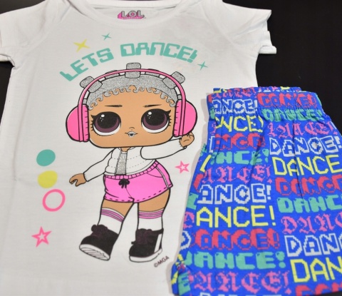 Piżama LOL SURPRISE dziecięca letnia bawełniana dziewczęca Brokat 104