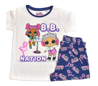 Piżama LOL SURPRISE dziecięca letnia bawełniana dziewczęca Brokat 116