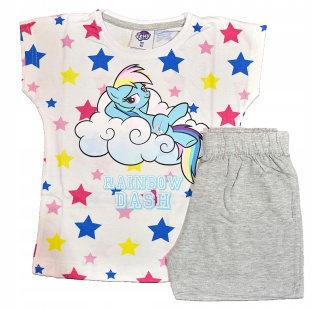 Piżama MY LITTLE PONY dziecięca letnia bawełniana Rainbow Dash 98