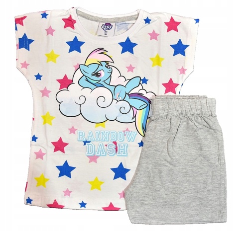 Piżama MY LITTLE PONY dziecięca letnia bawełniana Rainbow Dash 98
