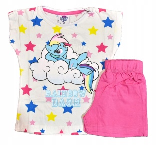 Piżama MY LITTLE PONY dziecięca letnia bawełniana Rainbow Dash 98
