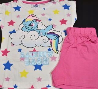 Piżama MY LITTLE PONY dziecięca letnia bawełniana Rainbow Dash 98