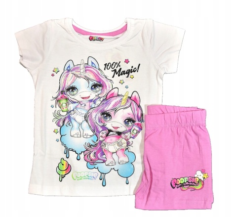 Piżama POOPSIE dziecięca letnia bawełniana dziewczęca 98
