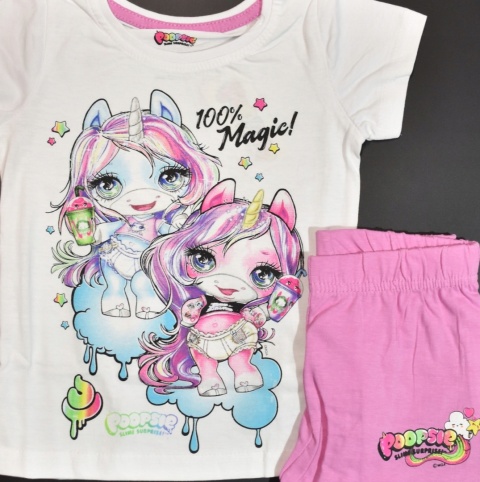 Piżama POOPSIE dziecięca letnia bawełniana dziewczęca 98