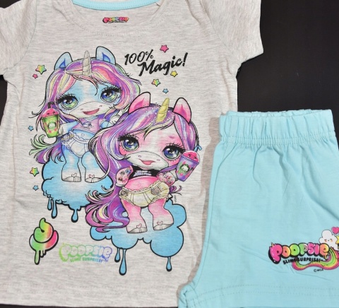Piżama POOPSIE dziecięca letnia bawełniana dziewczęca 98