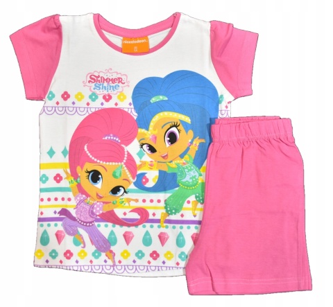 Piżama SHIMMER I SHINE dziecięca letnia bawełniana dziewczęca 98