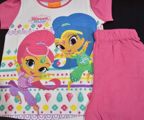 Piżama SHIMMER I SHINE dziecięca letnia bawełniana dziewczęca 98