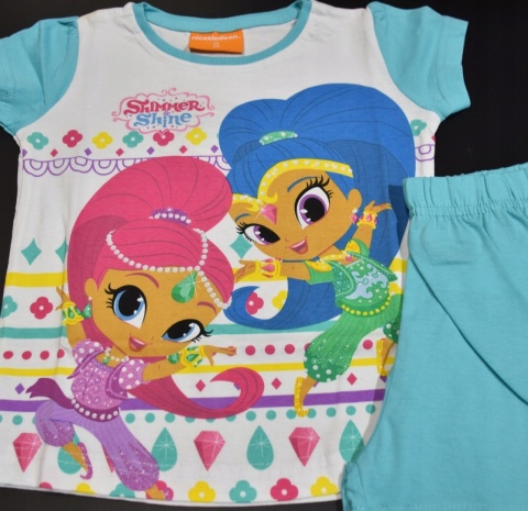 Piżama SHIMMER I SHINE dziecięca letnia bawełniana dziewczęca 98