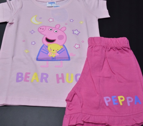 Piżama ŚWINKA PEPPA dziecięca letnia bawełniana dziewczęca 110