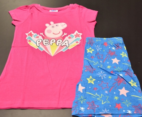 Piżama ŚWINKA PEPPA dziecięca letnia bawełniana dziewczęca 116