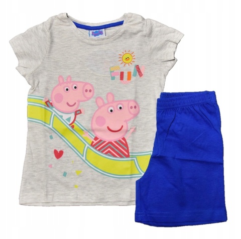 Piżama ŚWINKA PEPPA dziecięca letnia bawełniana dziewczęca 116