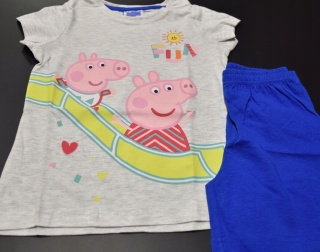 Piżama ŚWINKA PEPPA dziecięca letnia bawełniana dziewczęca 116