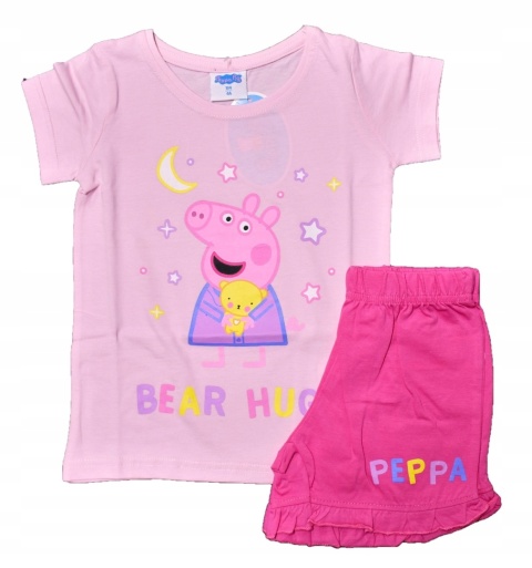 Piżama ŚWINKA PEPPA dziecięca letnia bawełniana dziewczęca 116