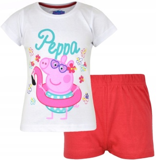 Piżama ŚWINKA PEPPA dziecięca letnia bawełniana dziewczęca 116