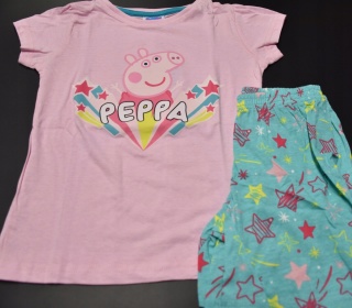 Piżama ŚWINKA PEPPA dziecięca letnia bawełniana dziewczęca 122