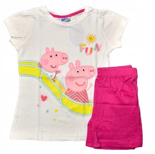 Piżama ŚWINKA PEPPA dziecięca letnia bawełniana dziewczęca 122
