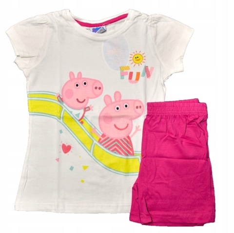 Piżama ŚWINKA PEPPA dziecięca letnia bawełniana dziewczęca 122