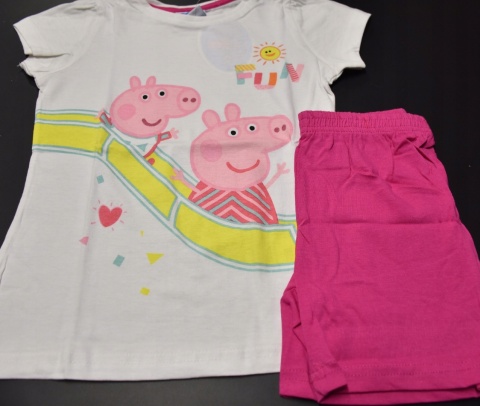 Piżama ŚWINKA PEPPA dziecięca letnia bawełniana dziewczęca 122