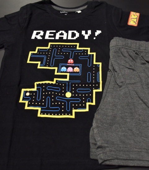 Piżama dziecięca PAC-MAN piżamka chłopięca letnia bawełniana 122