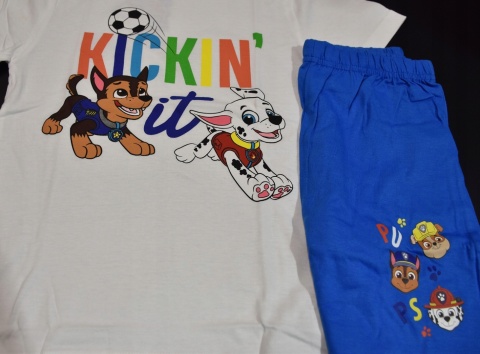 Piżama dziecięca PSI PATROL piżamka chłopięca letnia bawełniana 128