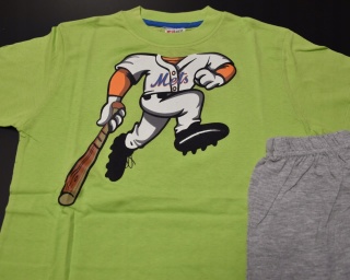 Piżama dziecięca letnia chłopięca BASEBALL bawełniana młodzieżowa 122/128