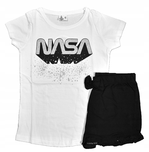 Piżama dziewczęca NASA młodzieżowa letnia bawełniana dziecięca Brokat 134