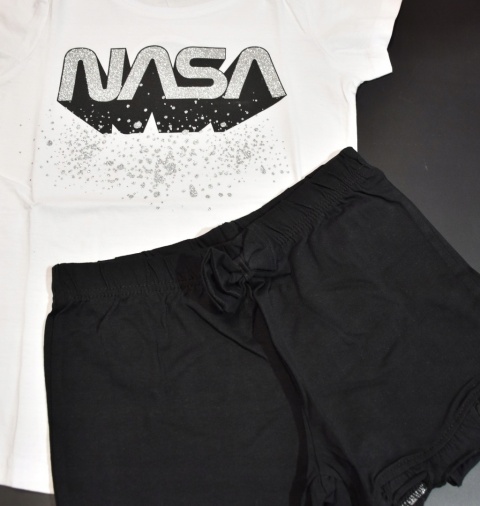 Piżama dziewczęca NASA młodzieżowa letnia bawełniana dziecięca Brokat 140