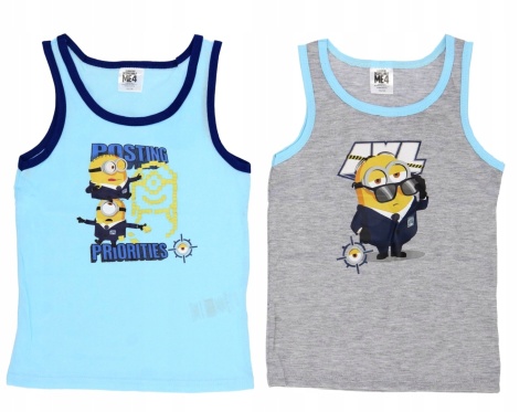 Podkoszulek koszulka MINIONKI t-shirt chłopięcy dziecięcy 2-PAK 110/116