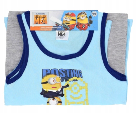 Podkoszulek koszulka MINIONKI t-shirt chłopięcy dziecięcy 2-PAK 98/104