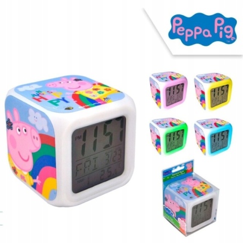 ŚWINKA PEPPA budzik zegarek elektroniczny