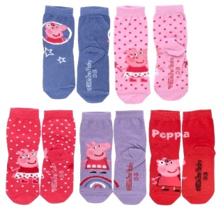 Skarpetki dziecięce ŚWINKA PEPPA PIG skarpety bawełniane 5-pak 23-26