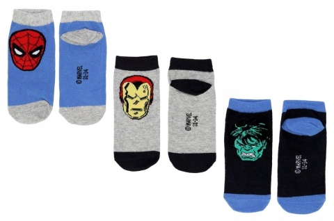 Skarpetki skarpety AVENGERS HULK stopki dziecięce bawełniane 3-pak 27-30