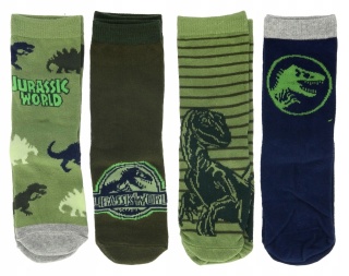 Skarpetki skarpety JURASSIC WORLD dziecięce bawełniane 4-pak 27-30