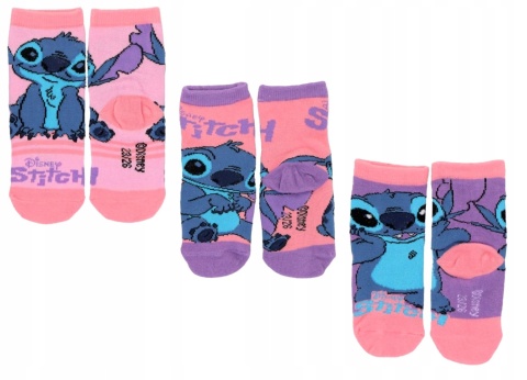 Skarpetki skarpety LILO I STITCH bawełniane Stich dziecięce 3-pak 23/26