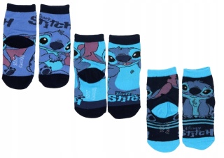 Skarpetki skarpety LILO I STITCH bawełniane Stich dziecięce 3-pak 23/26