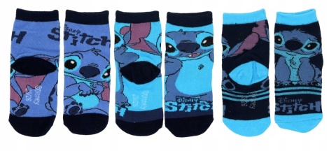 Skarpetki skarpety LILO I STITCH bawełniane Stich dziecięce 3-pak 23/26