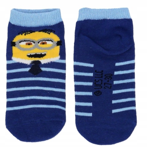 Skarpetki skarpety MINIONKI stopki dziecięce bawełniane 3-pak 23-26