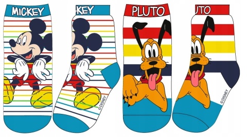 Skarpetki skarpety MYSZKA MICKEY PLUTO dziecięce chłopięce 2-pak 31-34
