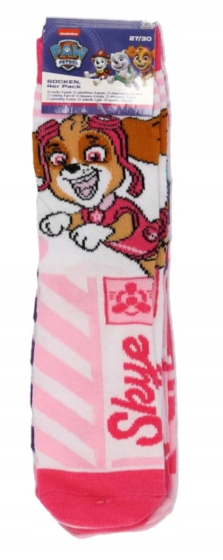 Skarpetki skarpety PSI PATROL SKYE dziecięce bawełniane 4-pak 23-26
