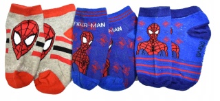 Skarpetki skarpety SPIDERMAN stopki dziecięce bawełniane 3-pak 23-26