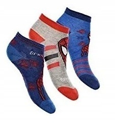 Skarpetki skarpety SPIDERMAN stopki dziecięce bawełniane 3-pak 23-26